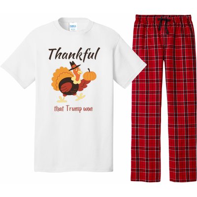 Donald Trump Won Thanksgiving Thankful Election 2024 Pajama Set