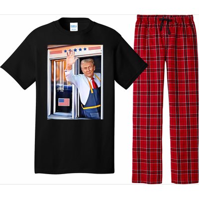 Donald Trump Waving Fast Food Drive Through French Fry Cook Pajama Set