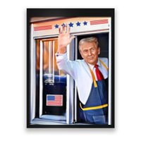 Donald Trump Waving Fast Food Drive Through French Fry Cook Poster