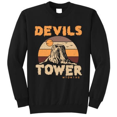 Devil's Tower Wyoming Hiking Camping Mountains Meaningful Gift Sweatshirt