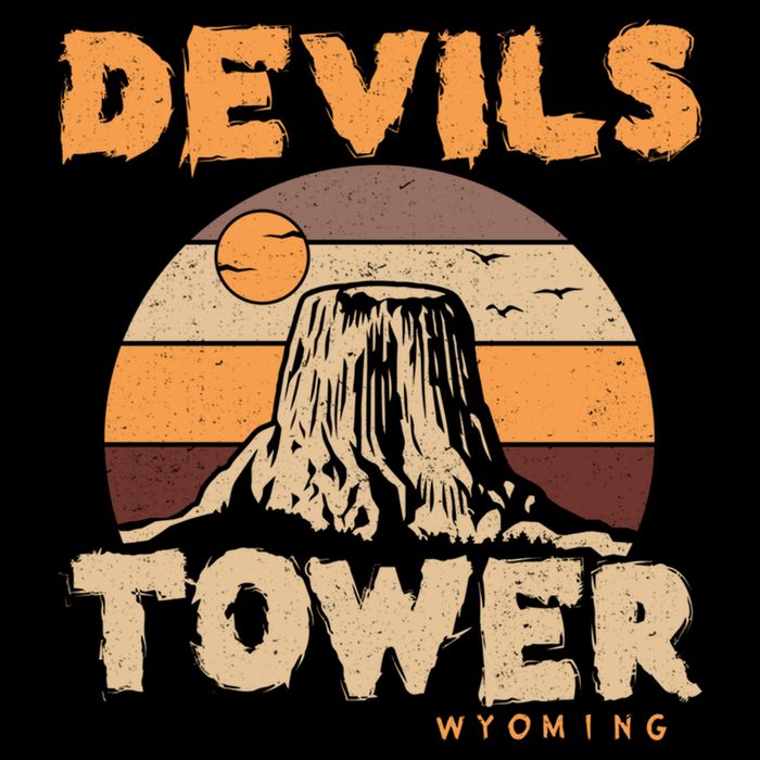 Devil's Tower Wyoming Hiking Camping Mountains Meaningful Gift Premium T-Shirt