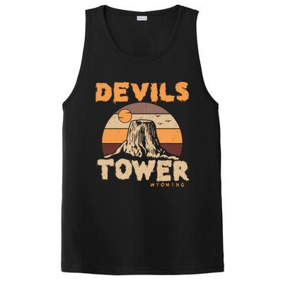 Devil's Tower Wyoming Hiking Camping Mountains Meaningful Gift PosiCharge Competitor Tank