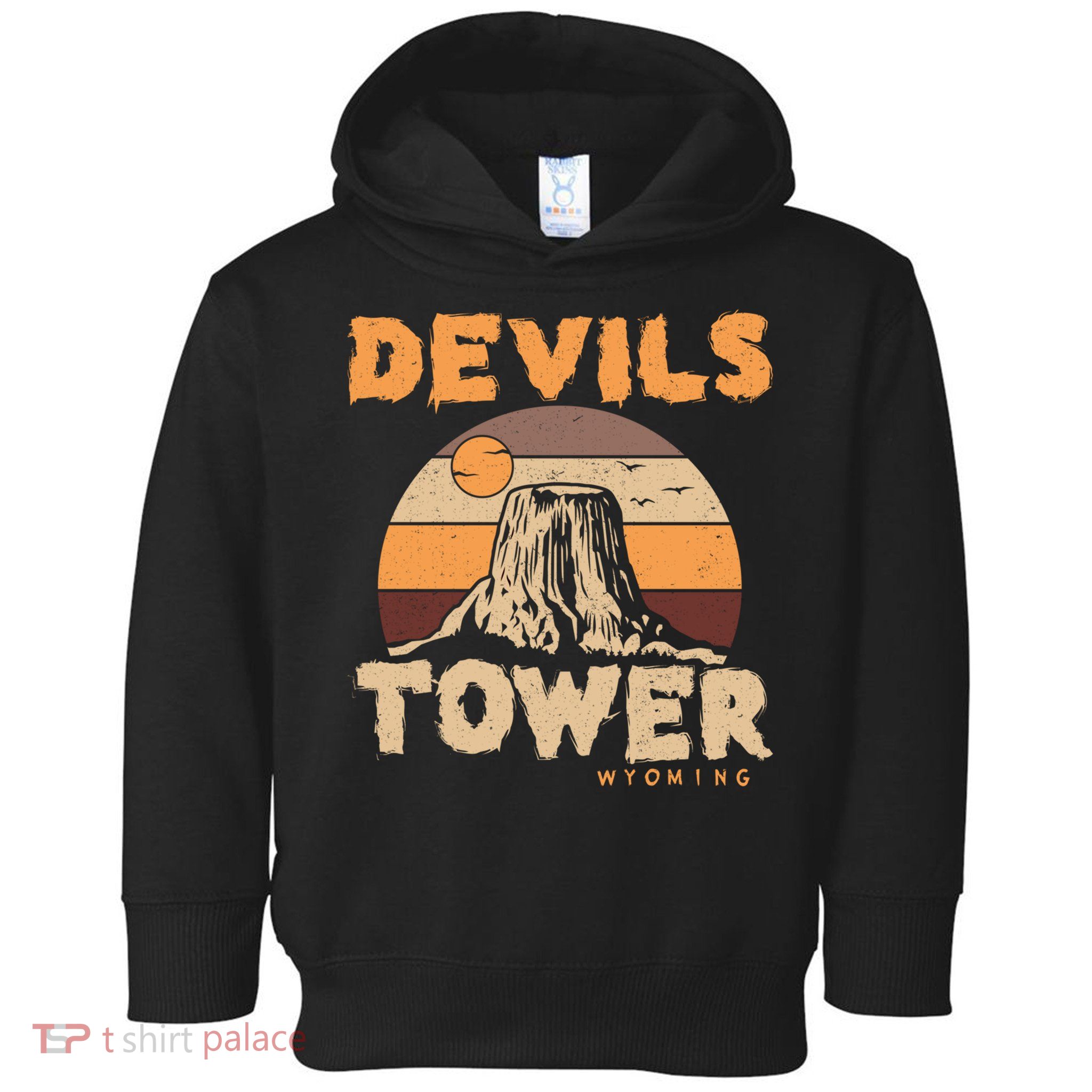 Devil's Tower Wyoming Hiking Camping Mountains Meaningful Gift Toddler Hoodie