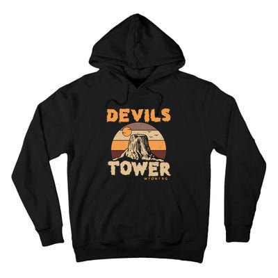 Devil's Tower Wyoming Hiking Camping Mountains Meaningful Gift Tall Hoodie