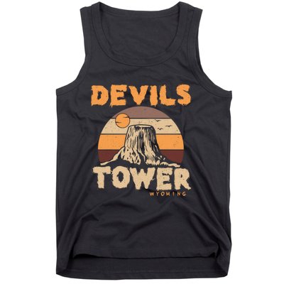 Devil's Tower Wyoming Hiking Camping Mountains Meaningful Gift Tank Top