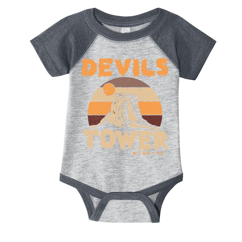 Devil's Tower Wyoming Hiking Camping Mountains Meaningful Gift Infant Baby Jersey Bodysuit