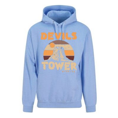 Devil's Tower Wyoming Hiking Camping Mountains Meaningful Gift Unisex Surf Hoodie