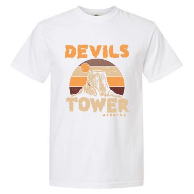 Devil's Tower Wyoming Hiking Camping Mountains Meaningful Gift Garment-Dyed Heavyweight T-Shirt