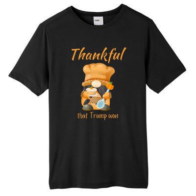 Donald Trump Won Thanksgiving Thankful Election 2024 Tall Fusion ChromaSoft Performance T-Shirt