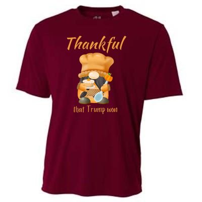 Donald Trump Won Thanksgiving Thankful Election 2024 Cooling Performance Crew T-Shirt