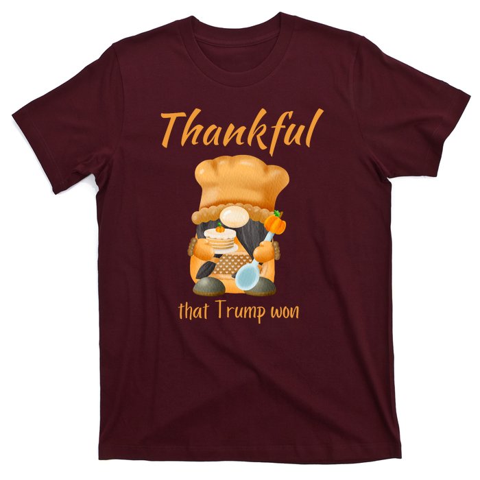 Donald Trump Won Thanksgiving Thankful Election 2024 T-Shirt