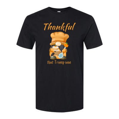 Donald Trump Won Thanksgiving Thankful Election 2024 Softstyle CVC T-Shirt