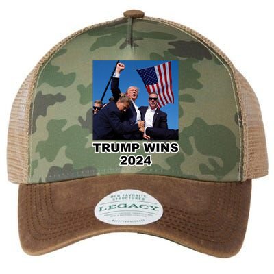 Donald Trump Wins 2024 Election Gun Shot Fired At Rally Legacy Tie Dye Trucker Hat