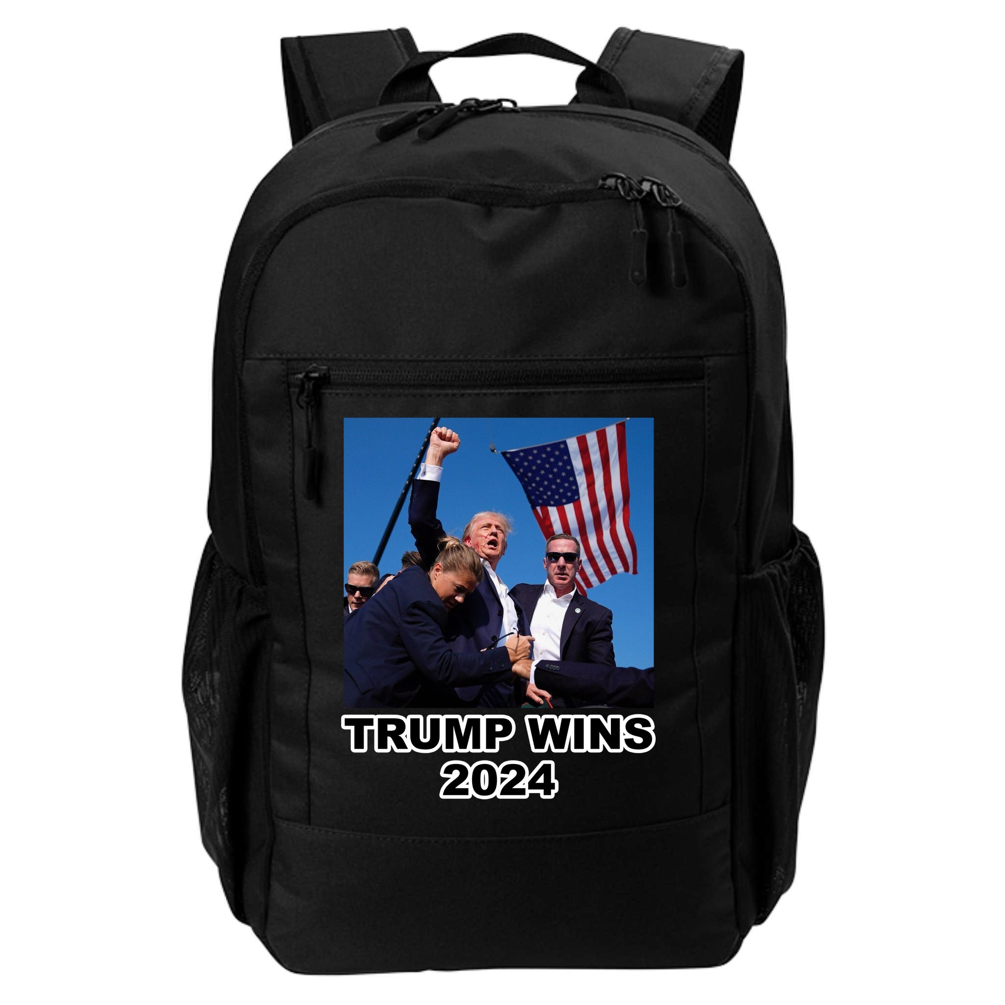 Donald Trump Wins 2024 Election Gun Shot Fired At Rally Backpack