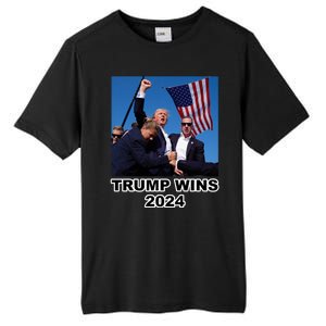 Donald Trump Wins 2024 Election Gun Shot Fired At Rally Tall Fusion ChromaSoft Performance T-Shirt