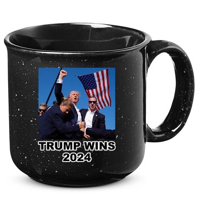 Donald Trump Wins 2024 Election Gun Shot Fired At Rally 15oz Campfire Ceramic Mug