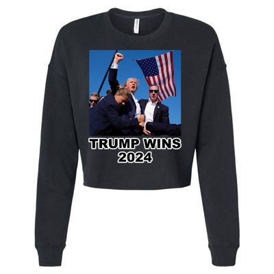 Donald Trump Wins 2024 Election Gun Shot Fired At Rally Cropped Pullover Crew