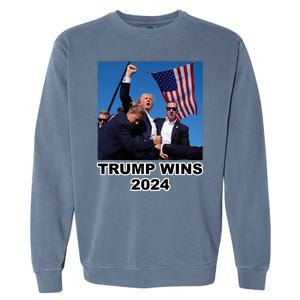 Donald Trump Wins 2024 Election Gun Shot Fired At Rally Garment-Dyed Sweatshirt