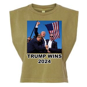 Donald Trump Wins 2024 Election Gun Shot Fired At Rally Garment-Dyed Women's Muscle Tee