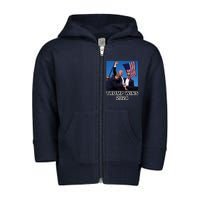 Donald Trump Wins 2024 Election Gun Shot Fired At Rally Toddler Zip Fleece Hoodie