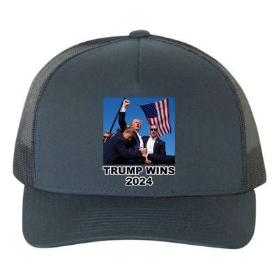 Donald Trump Wins 2024 Election Gun Shot Fired At Rally Yupoong Adult 5-Panel Trucker Hat