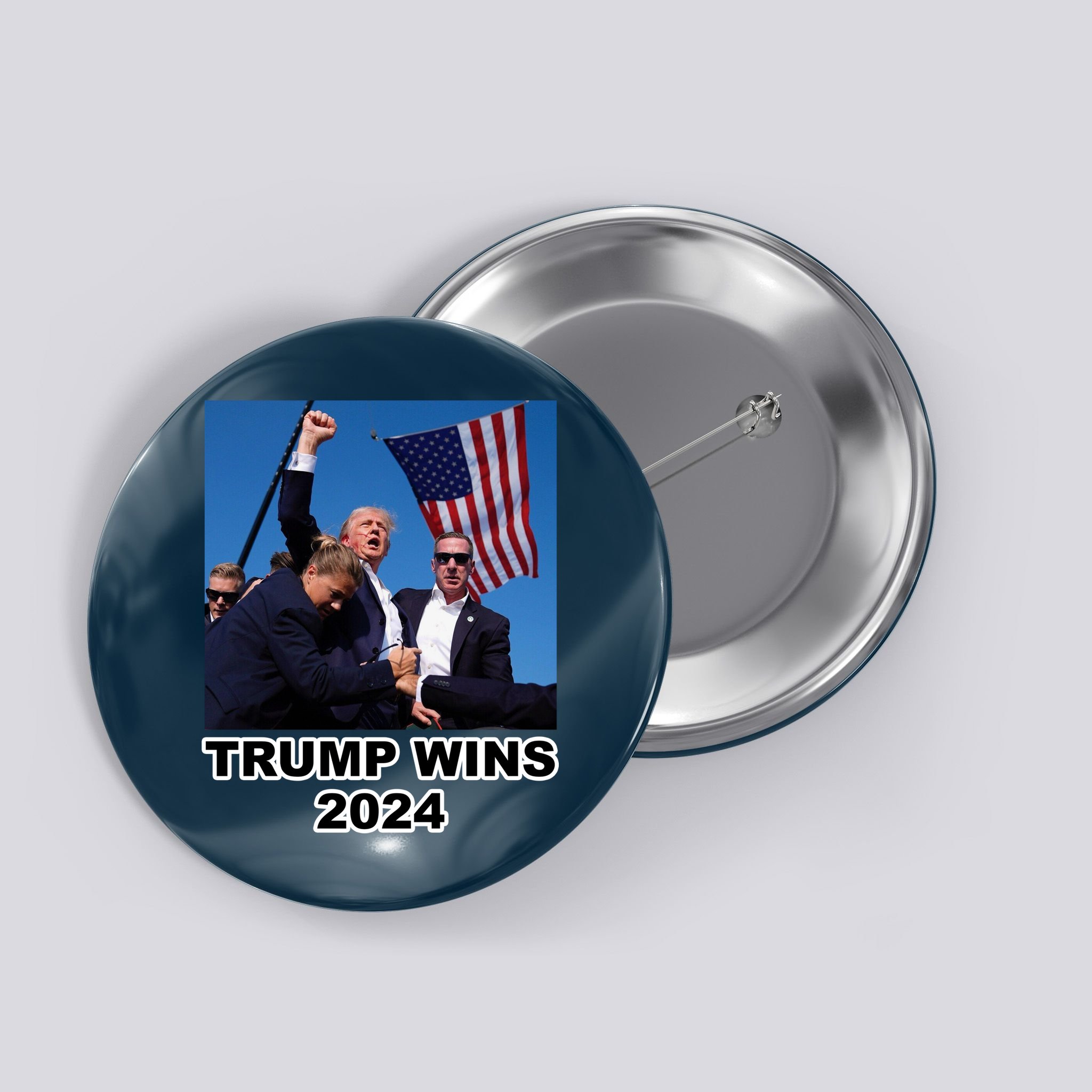 Donald Trump Wins 2024 Election Gun Shot Fired At Rally Button