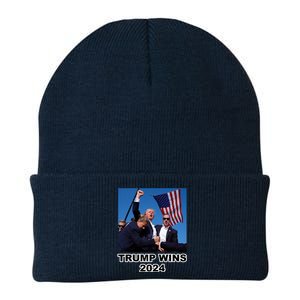 Donald Trump Wins 2024 Election Gun Shot Fired At Rally Knit Cap Winter Beanie