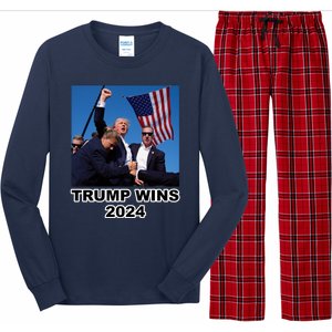 Donald Trump Wins 2024 Election Gun Shot Fired At Rally Long Sleeve Pajama Set