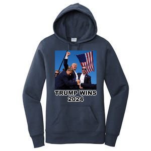 Donald Trump Wins 2024 Election Gun Shot Fired At Rally Women's Pullover Hoodie