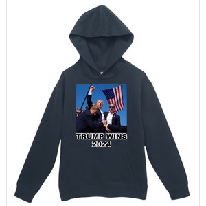 Donald Trump Wins 2024 Election Gun Shot Fired At Rally Urban Pullover Hoodie