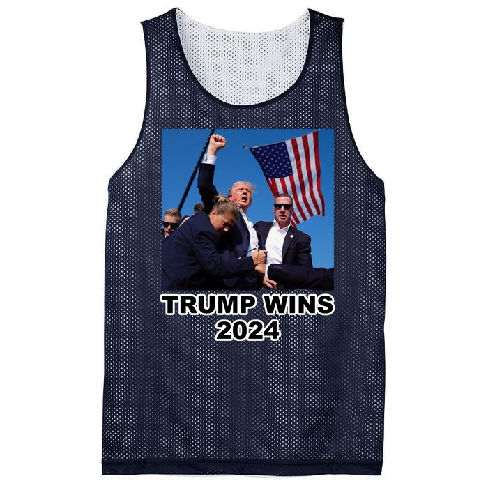 Donald Trump Wins 2024 Election Gun Shot Fired At Rally Mesh Reversible Basketball Jersey Tank