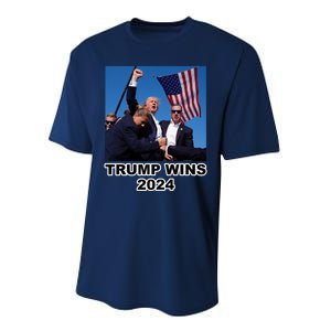 Donald Trump Wins 2024 Election Gun Shot Fired At Rally Performance Sprint T-Shirt