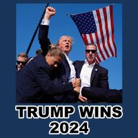 Donald Trump Wins 2024 Election Gun Shot Fired At Rally Poster