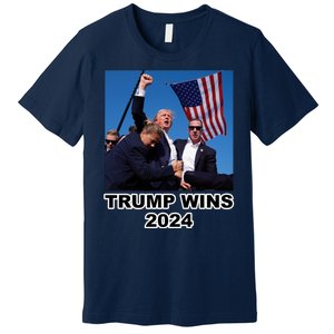 Donald Trump Wins 2024 Election Gun Shot Fired At Rally Premium T-Shirt