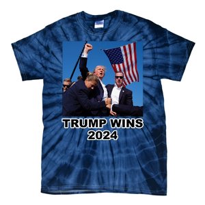 Donald Trump Wins 2024 Election Gun Shot Fired At Rally Tie-Dye T-Shirt