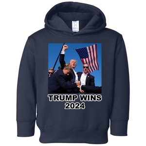 Donald Trump Wins 2024 Election Gun Shot Fired At Rally Toddler Hoodie