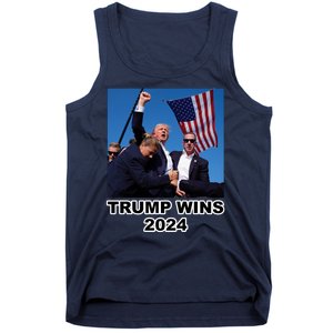 Donald Trump Wins 2024 Election Gun Shot Fired At Rally Tank Top