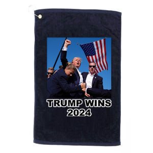 Donald Trump Wins 2024 Election Gun Shot Fired At Rally Platinum Collection Golf Towel