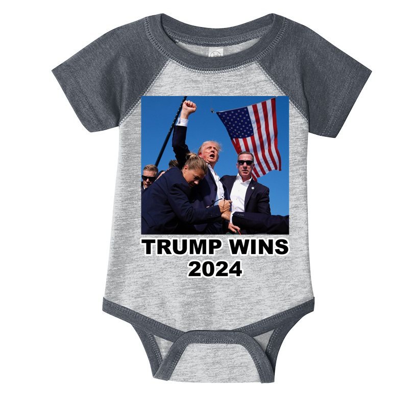 Donald Trump Wins 2024 Election Gun Shot Fired At Rally Infant Baby Jersey Bodysuit