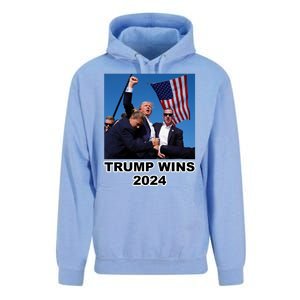 Donald Trump Wins 2024 Election Gun Shot Fired At Rally Unisex Surf Hoodie