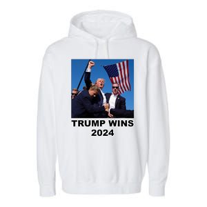 Donald Trump Wins 2024 Election Gun Shot Fired At Rally Garment-Dyed Fleece Hoodie