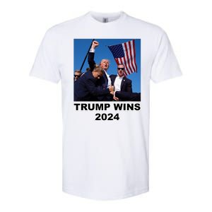 Donald Trump Wins 2024 Election Gun Shot Fired At Rally Softstyle CVC T-Shirt