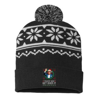 Donald Trump Won 2024 Election Republican Win Trump Won 2024 USA-Made Snowflake Beanie