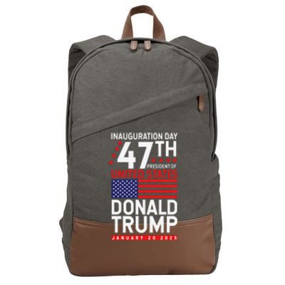 Donald Trump Won 2024 Election Inauguration Cotton Canvas Backpack