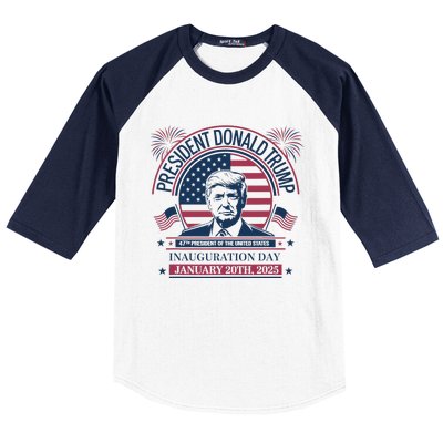 Donald Trump Wins 47th President 2024 Potus Inauguration Baseball Sleeve Shirt