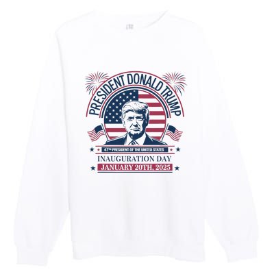 Donald Trump Wins 47th President 2024 Potus Inauguration Premium Crewneck Sweatshirt