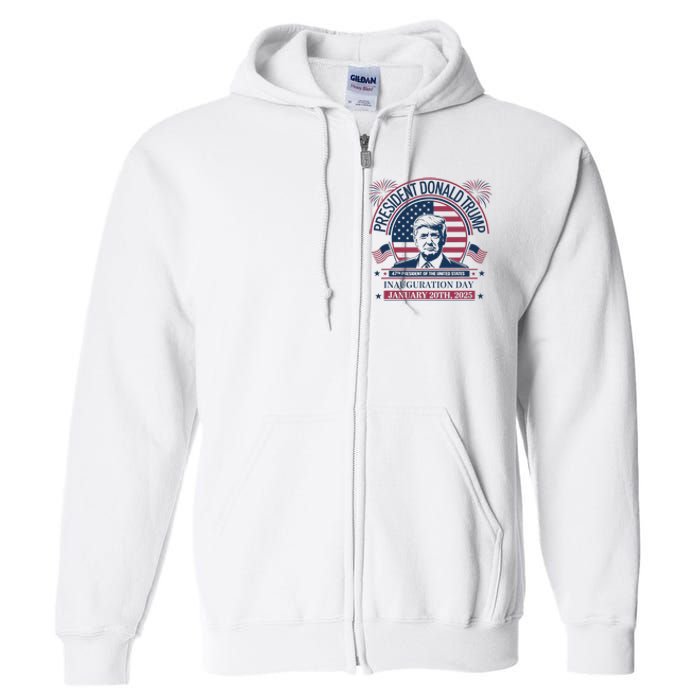 Donald Trump Wins 47th President 2024 Potus Inauguration Full Zip Hoodie