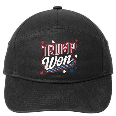 Donald Trump Won 2024 Election Republican Win Trump Won 2024 7-Panel Snapback Hat