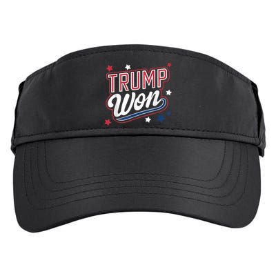 Donald Trump Won 2024 Election Republican Win Trump Won 2024 Adult Drive Performance Visor