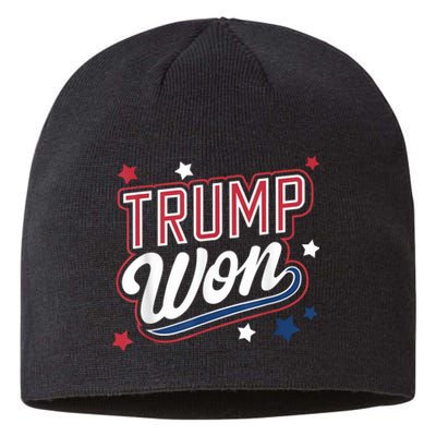 Donald Trump Won 2024 Election Republican Win Trump Won 2024 Sustainable Beanie